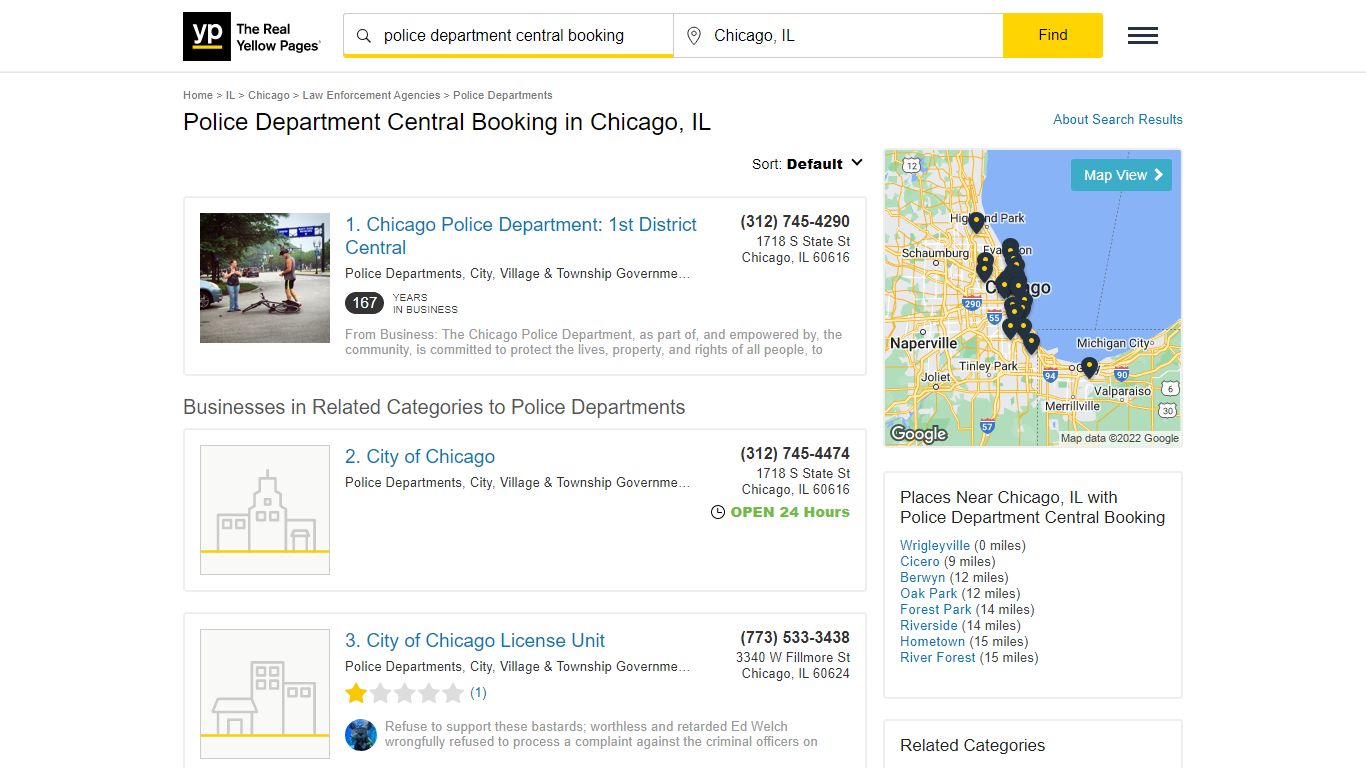 Police Department Central Booking in Chicago, IL - Yellow Pages